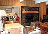 Great wood burning fireplace.