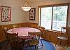 Beautiful dining room table to have conversations.