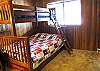 Downstairs Bunkroom.  This darling room as a Double Bed and Twin Bed plus a Twin Trundle.