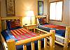 Charming wooded Twin Beds,  provides the perfect setting for the children.
