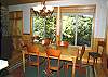 Door off dining room to a large deck.