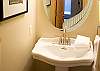 Half bath in downstairs hallway