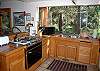 Fully equiped kitchen. Beautiful views of the river from the kitchen window.