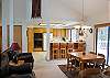 Open kitchen that flows nicely to the dining area. With additional seating for 4 at the breakfast bar.