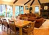 Th Great Room consists of the dining area, living room, and main kitchen.
