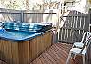 Large private hot tub.