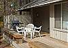 Back deck is ready when you are to relax, play games or have a meal.