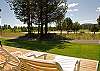 The back deck has a great view of Lake Aspen as well as Mt. Bachelor.