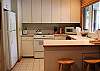 Updated kitchen is bright and cheery.