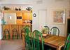 Enjoy a late lunch or an early dinner in the afternoon sun at this charming dinette set.