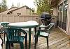 You will have a great view of the 7th fairway of the Woodlands Golf Course from this upper deck.  Enjoy the sun, a yummy burger from the barbecue and great familiy times together!