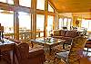 This is a great open floor plan as you can see the dining area right of this seating area.