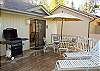 BBQ, Lounge chairs and patio table.