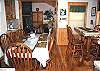 Another dining room view with lots of seating.