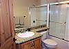 Master Bath in king bedroom downstairs is decorated in an Elk theme.