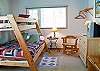 Pyramid style Bunks in the loft upstairs.