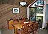 Dining area will seat 6 comfortable. Slider and deck let you bring the outside in .
