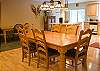 You can have a large party with these two dining tables which will seat 12 all together and there is also seating at the breakfast bar for 4.  This space is open to living room and kitchen to offer lots of interaction.