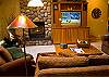 You will enjoy movies, football games or a boxing match on this large flat screen TV.  Turn on the gas fireplace to warm yourself during the ski season or just to set the right mood.