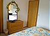 More views of downstairs bedroom with Queen Bed.