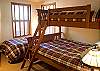 Beautiful Pyramid Bunk Bedroom downstairs.  Also has a Twin Bed.