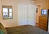 Queen Bedroom has TV with built in DVD and VCR.