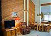 Great room has fantastic views. The room also has a flat screen TV.
