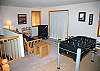 Foos ball table and Futon