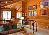 Nice open floor plan. Take a few steps down into this comfortable living room.