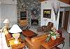 The living, dining room and kitchen are all open to each other. It is a nice open floor plan which lends to great group interaction.