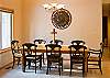 Dinning room located off the kitchen and living room. Seats 8 with room for two more at the bar.