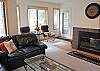 Warm-up by the fire as you watch the cross country skiers go buy on the 1st fairway of the Woodlands Golf Course.