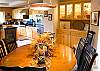 View into kitchen from dining room.