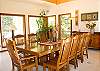 Plenty of seating at this lovely dining room table.