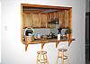 Talk to the cook while enjoying a snack at this breakfast bar.