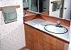 The loft bathroom gives the kids their own area to get ready.