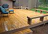 Back deck seating area and gas BBQ.