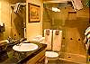 Granite and slate in the King Master Bathroom.