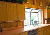 The garden window gives the kitchen alot of natural light.