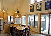Artwork and windows lend warmth and pretty views for you to enjoy.