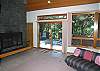 Very large wood burning fireplace great on a snowy night in Sunriver.