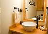Half bath in the hallway