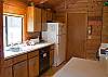 Another view of this cozy cabiny kitchen.