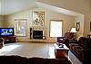 Living room has plenty of room for everyone.