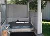 Private hot tub.
