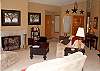 Enjoy a fire in this comfortable living room!