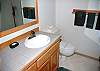 Bathroom has a shower.