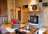 Gas fireplace for those chilly Sunriver nights.