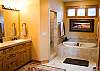 Extra large master bath upstairs with whirlpool tub.