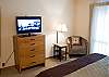 New flat screen TV in king master bedroom!